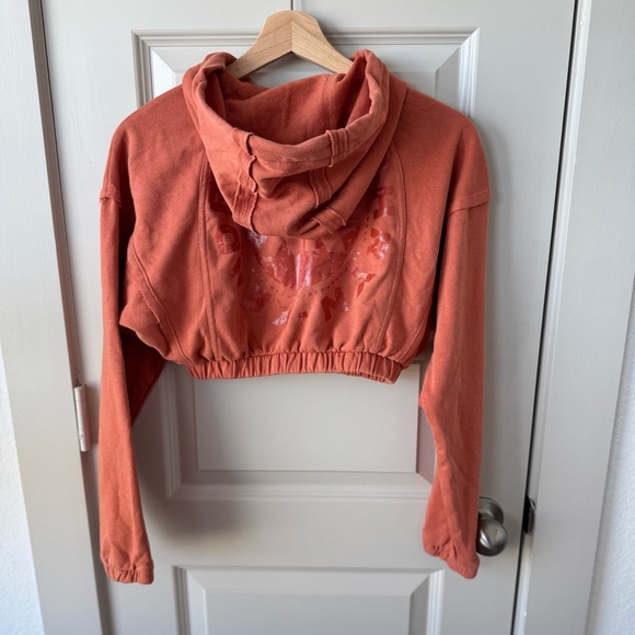 GYMSHARK x Kendra & Kathryn Burnt Orange Cropped Zip Up Hoodie Size XSmall - Picture 9 of 13